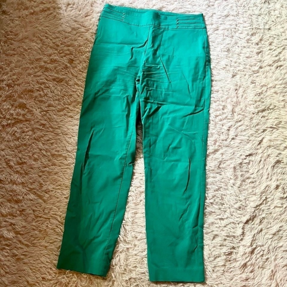 Bright Vivid Statement Rainbow Colorful Stretch Trousers Womens M Kidcore Bold